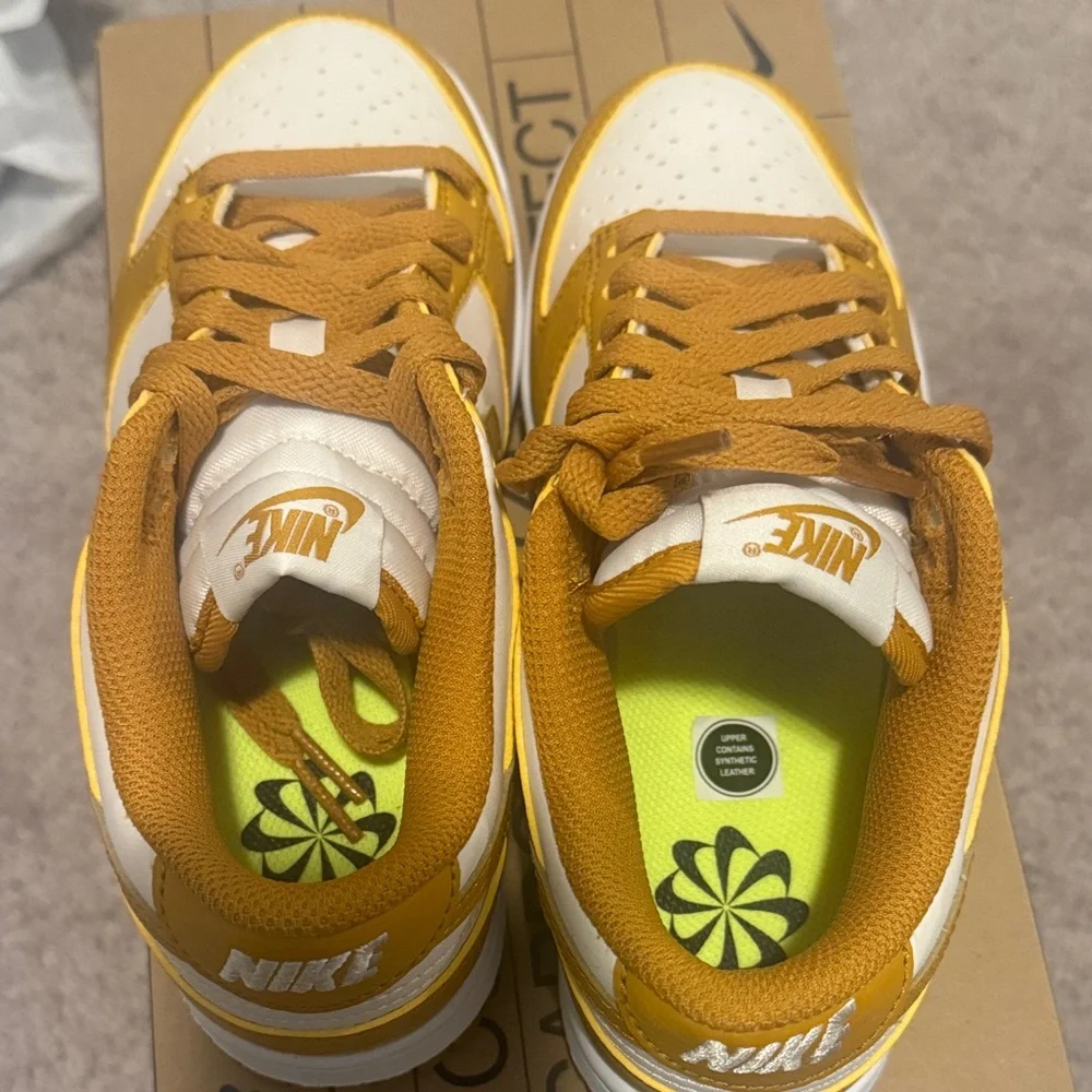 Nike Mustard and White Sneakers - Picture 3 of 6